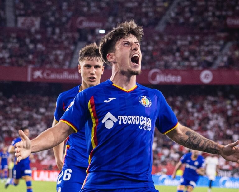 Adrián Liso celebración ante el Sevilla | Foto: Getafe C.F.