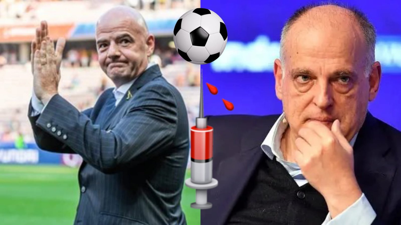 Gianni Infantino y Javier Tebas