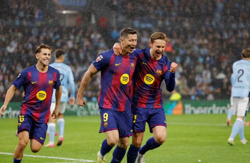 Lewandoski tras su hat trick | Foto de EFE