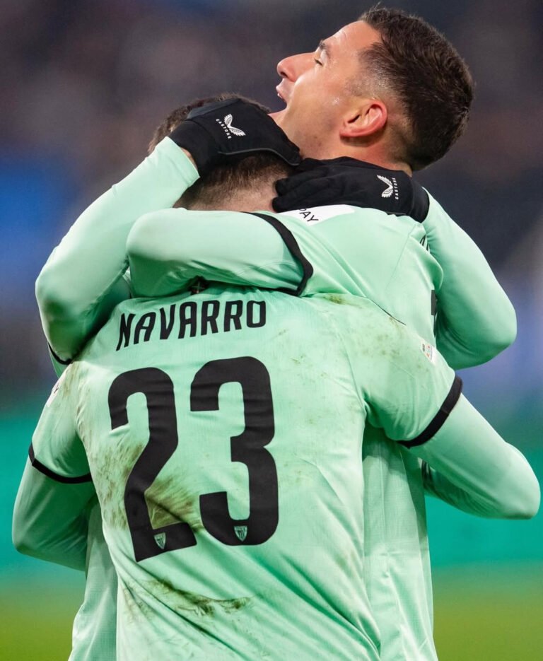 Celebración de Robert Navarro. Foto del Athletic Club.