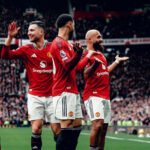 Celebración primer gol Manchester United. Foto de Manchester United.