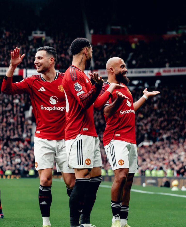 Celebración primer gol Manchester United. Foto de Manchester United.