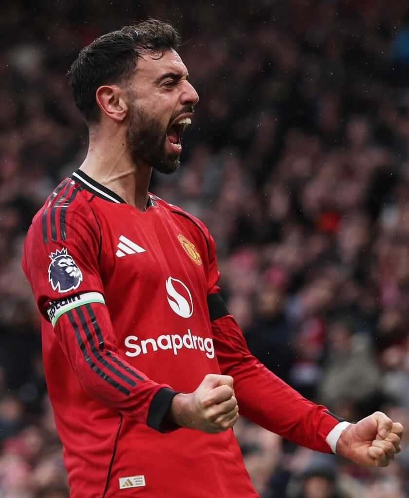 Celebración Bruno Fernandes. Foto de Manchester United.