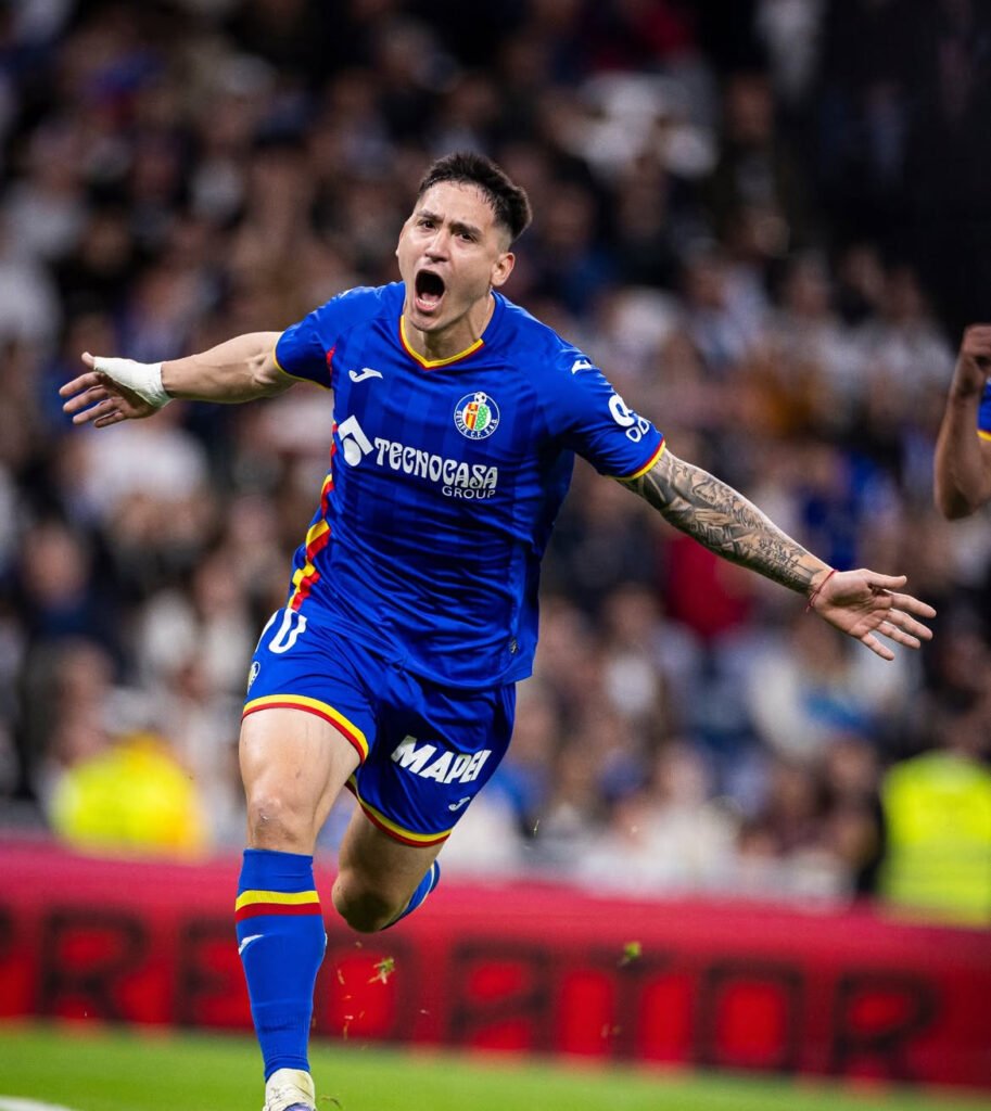 Satriano celebrando su gol / Getafe CF