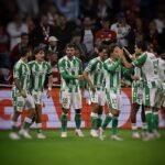 Betis celebrando en Champions League