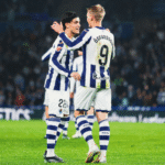 VIctoria de la Real Sociedad frente al Levante. FOTO: RealSociedad (x)